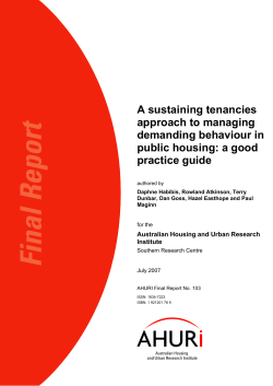 A sustaining tenancies approach to managing demanding