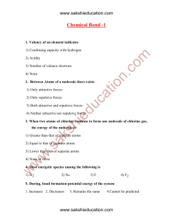 Chemical Bond - Sakshieducation.com