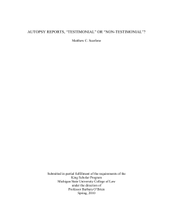 autopsy reports, &ldquo;testimonial&rdquo; or &ldquo;non-testimonial&rdquo;?