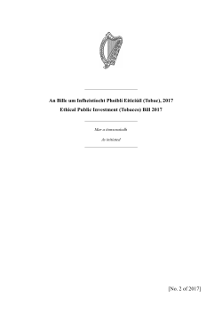 Ethical Public Investment (Tobacco) Bill 2017