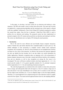 Real-Time Eye Detection using Face Circle Fitting and Dark