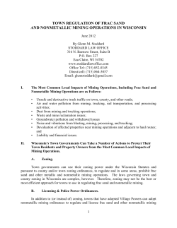 town regulation of frac sand and nonmetallic mining operations in