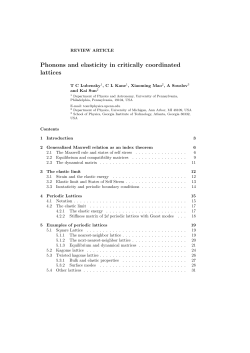 Phonons and elasticity in critically coordinated lattices