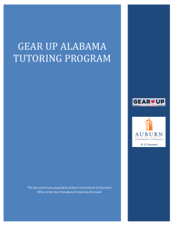 GEAR UP Alabama tutoring Program