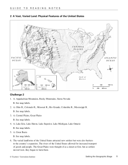 Challenge 2 2 A Vast, Varied Land: Physical Features of the United