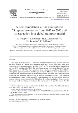 A new compilation of the atmospheric krypton inventories from 1945