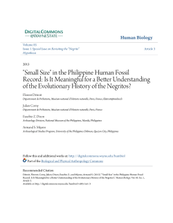 "Small Size" in the Philippine Human Fossil Record