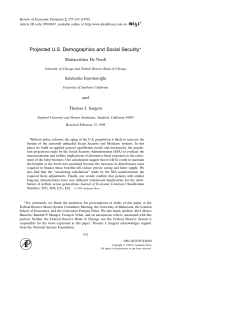Projected US Demographics and Social Security
