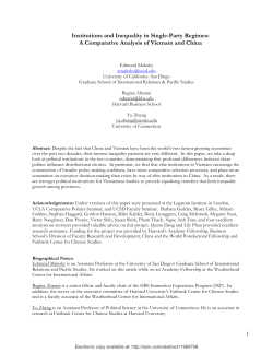 Institutions and Inequality in Single-Party Regimes: A