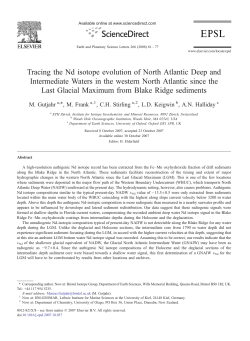 Tracing the Nd isotope evolution of North Atlantic Deep