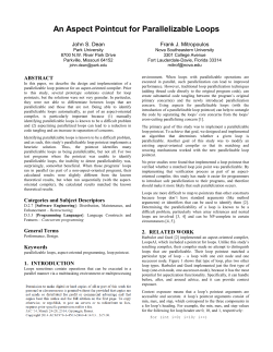 An Aspect Pointcut for Parallelizable Loops