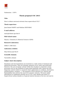 How to obtain universal solvents from supercritical CO2