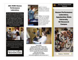 Appalachian - ASU-NCRC Human Performance Lab