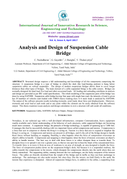Analysis and Design of Suspension Cable Bridge