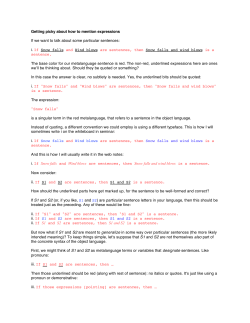 conventions for mentioning expressions