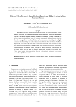 Effects of Debris Flows on In-channel Sediment Deposits and