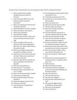 History 01 Exam 2 Study Guide Terms and concepts are taken from