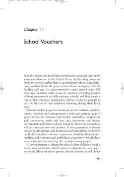 School Vouchers - Hoover Institution