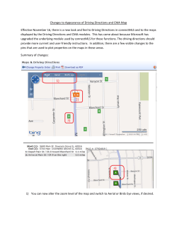 Changes to Appearance of Driving Directions and CMA Map