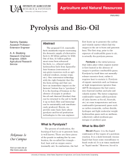 Pyrolysis and Bio-Oil - FSA1052