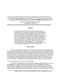 The Astounding Effectiveness of Dual Language Education for All