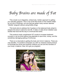 Baby Brains are made of Fat