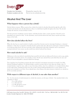 Alcohol And The Liver - Canadian Liver Foundation