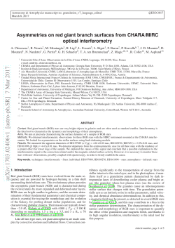 Asymmetries on red giant branch surfaces from CHARA/MIRC