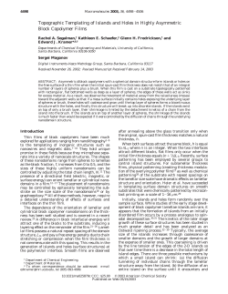 Topographic Templating of Islands and Holes in