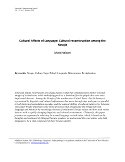 Cultural Affects of Language: Cultural reconstruction among the