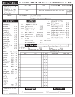 Be`Wiched Order Form 1/2