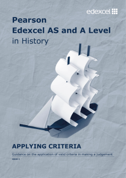 Applying Criteria - Edexcel