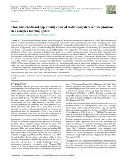 Flow and rent-based opportunity costs of water ecosystem service