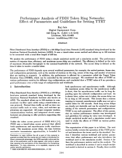 Performance Analysis of FDDI Token Ring Networks: Effect of