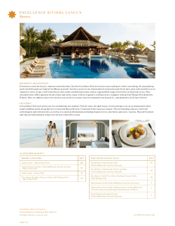 Excellence Riviera Cancun Fact Sheet