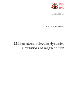 Million-atom molecular dynamics simulations of magnetic iron