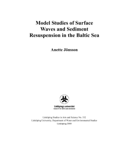 Model Studies of Surface Waves and Sediment