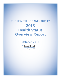 2013 Health Status Overview Report - Public Health