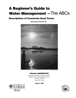 A Beginner`s Guide to Water Management &mdash;The ABCs