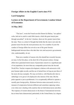 Lord Sumption at the LSE Department of Government