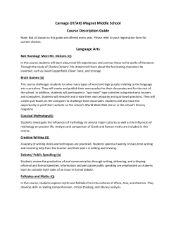 Carnage GT/AIG Magnet Middle School Course Description