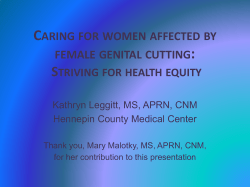 Care after Female Genital Cutting