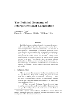 The Political Economy of Intergenerational Cooperation