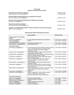 BCTF Staff Contacts - BC Teachers` Federation