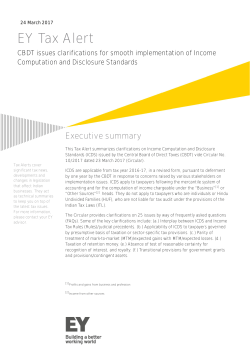 EY Tax Alert - CBDT issues clarifications for smooth implementation