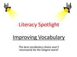 Improving Vocabulary