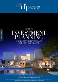 INVESTMENT PLANNING - TFP Financial Planning Ltd