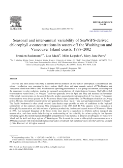 Seasonal and inter-annual variability of SeaWiFS