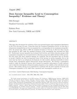 August 2002 Does Income Inequality Lead to Consumption