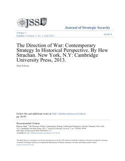 The Direction of War: Contemporary Strategy In Historical